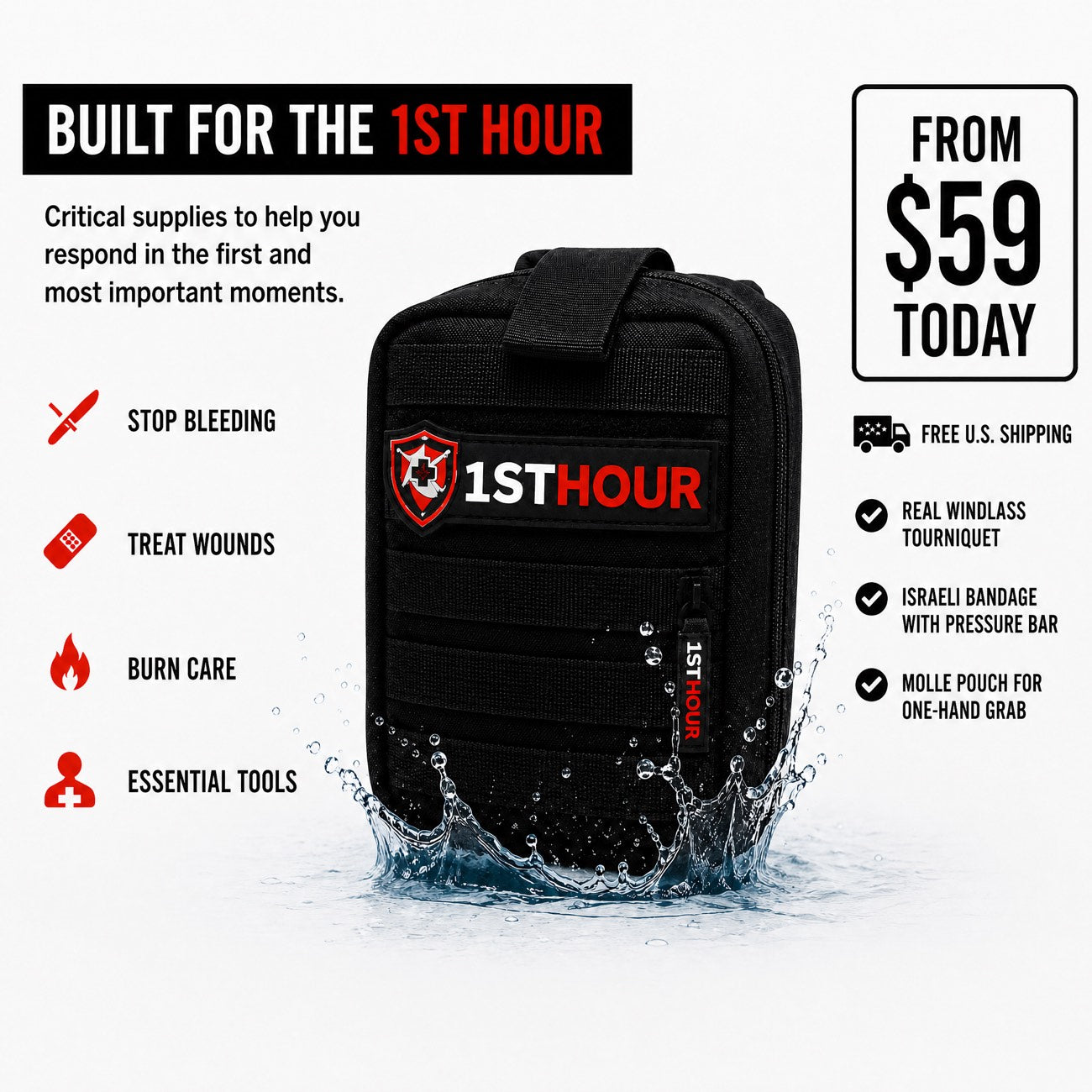 1stHour Trauma Kit — built for the 1st hour, from $59 today