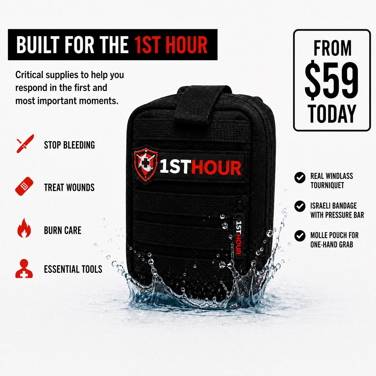 1stHour Trauma Kit — built for the 1st hour, from $59 today