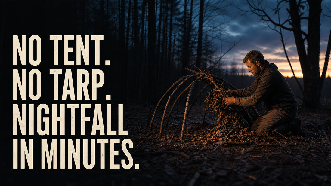 How to Build an Emergency Shelter in the Wild with Zero Gear